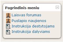 Pagrindinis meniu