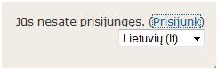 Prisijungimo mygtukas